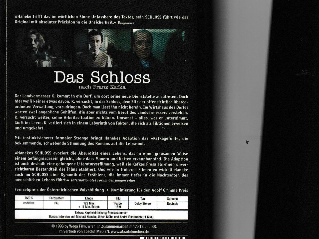Alle DVDs: Kafka - Das Schloss – Gebraucht aus Chur von zowie72 1