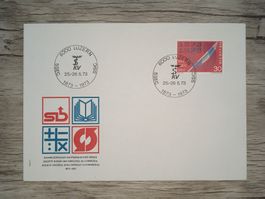 TR18 Enveloppe + Timbre Suisse 1973