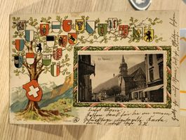Prägedruck PK / St Imier - Gelaufen 1904