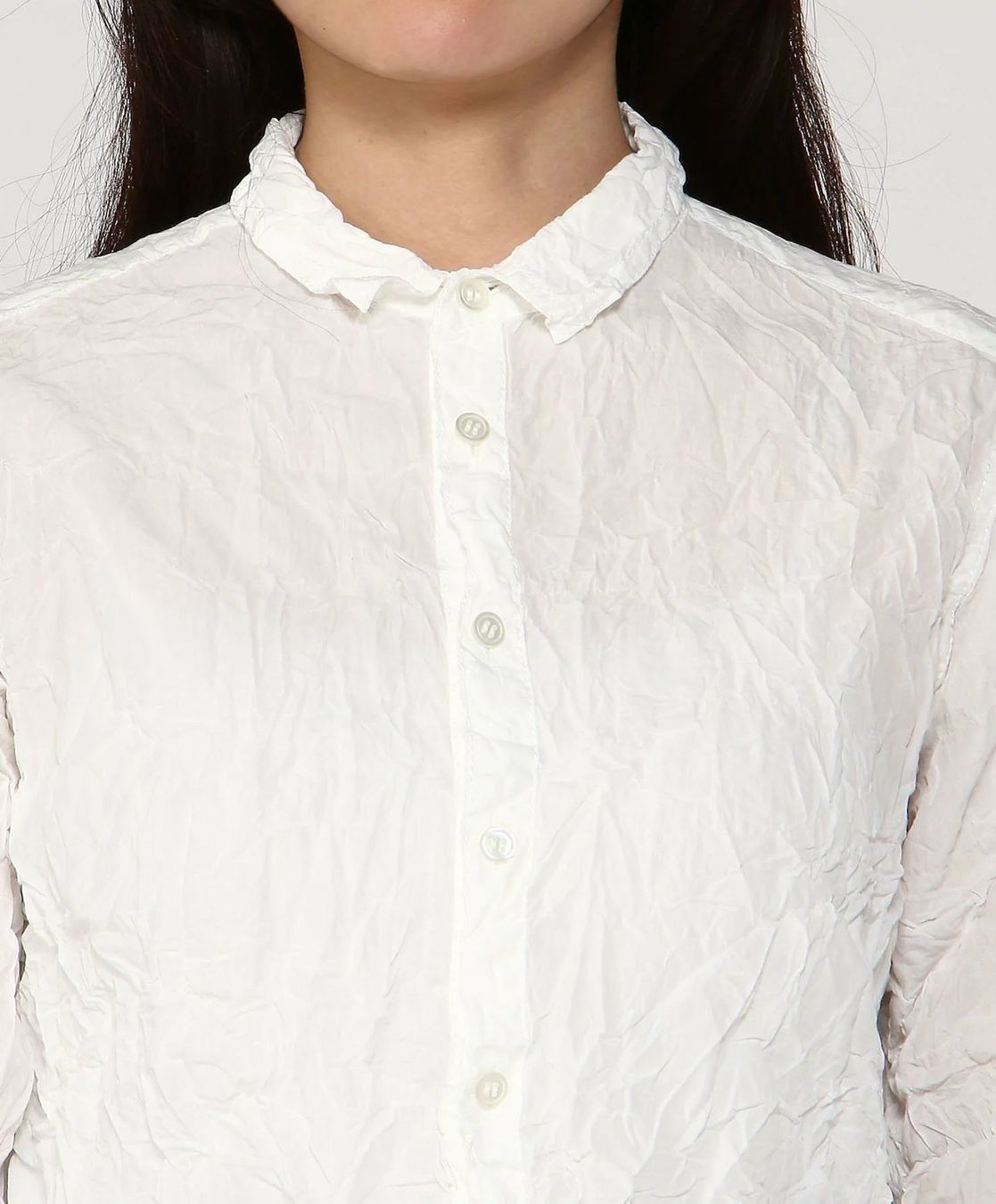 Camicette: Pas de Calais white cotton crinkle shirt – Usato da Basel venduto da gladghost 9