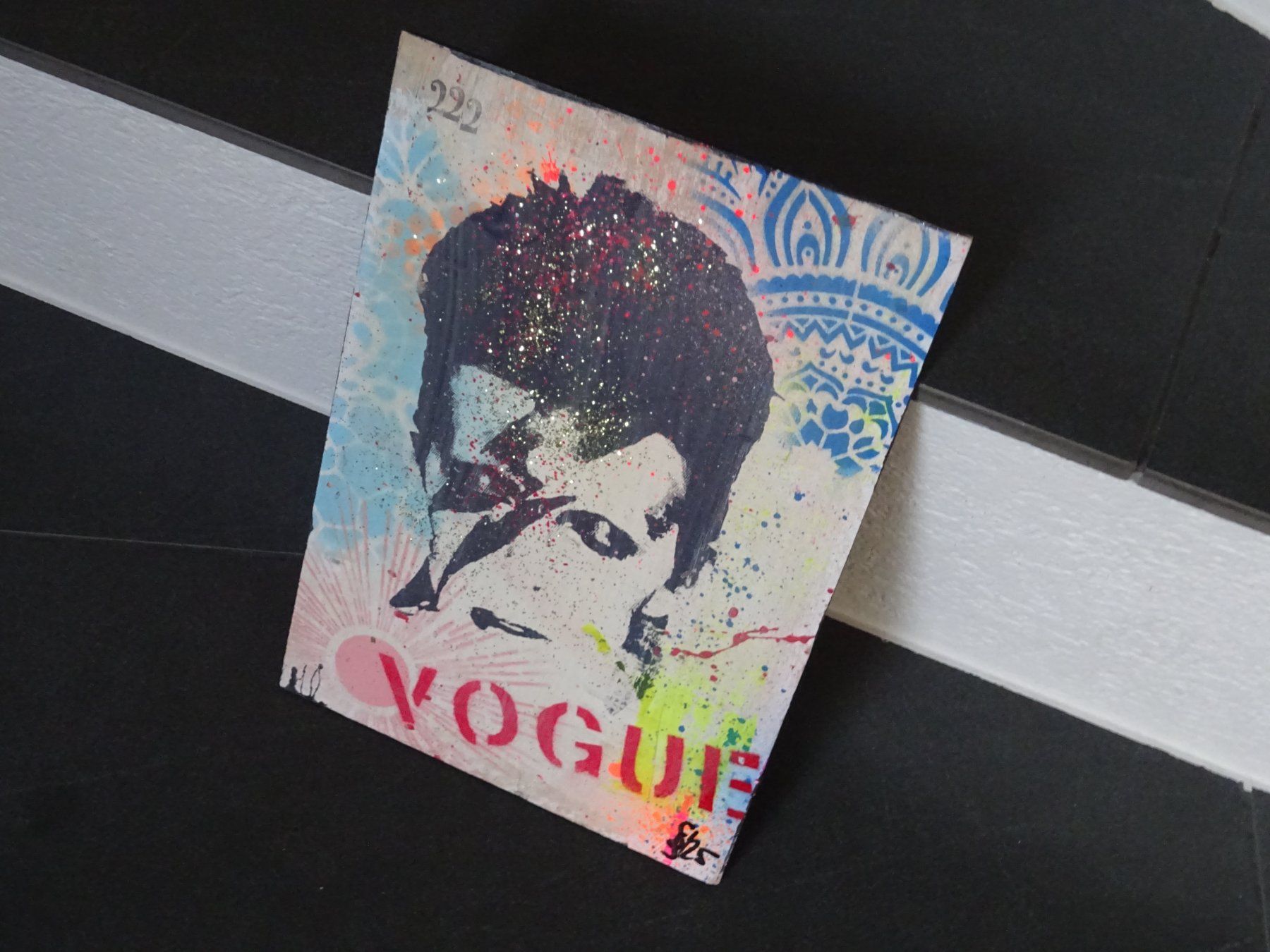 Gemälde: David Bowie Kunstwerk, Unikat / Mischtechnik – Gebraucht aus Oetwil am See von Senegal 1