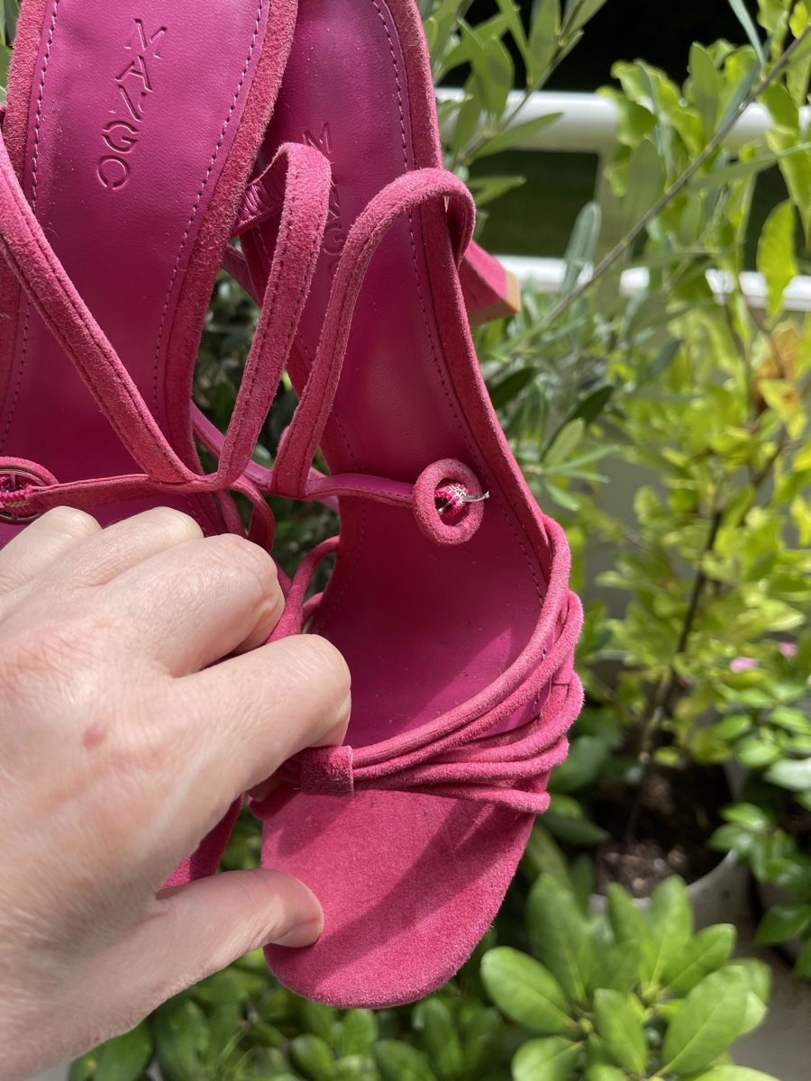 Mango Damenschuhe: Pinkfarbene Wildleder Sommersandalen Mango – Neu (gemäss Beschreibung) aus Zürich von Fashionista00 3