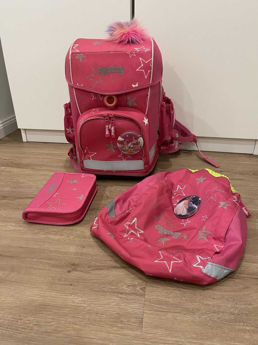Ergobag Borse & Zaini: Schulranzen Set Ergobag pink mit Sternen gebraucht – Usato da Niederhasli venduto da Channel_ZH