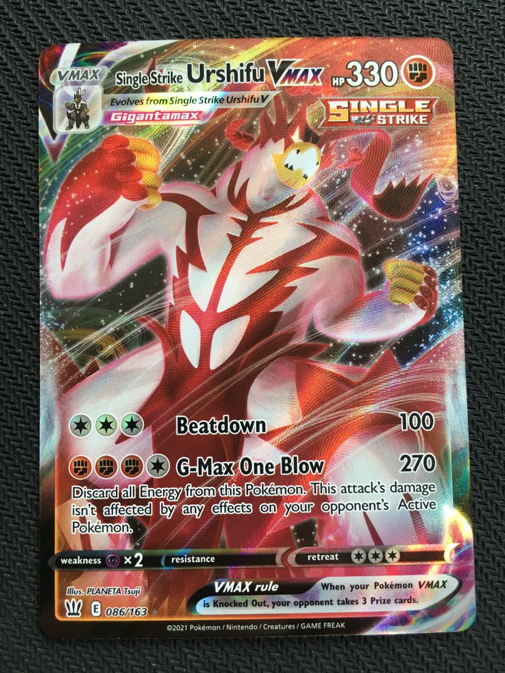 Pokémon Carte collezionabili: BST 086 Single Strike Urshifu VMAX - Kampfstile -EN- – Nuovo (secondo la descrizione) da St.Gallen venduto da Punktchen01
