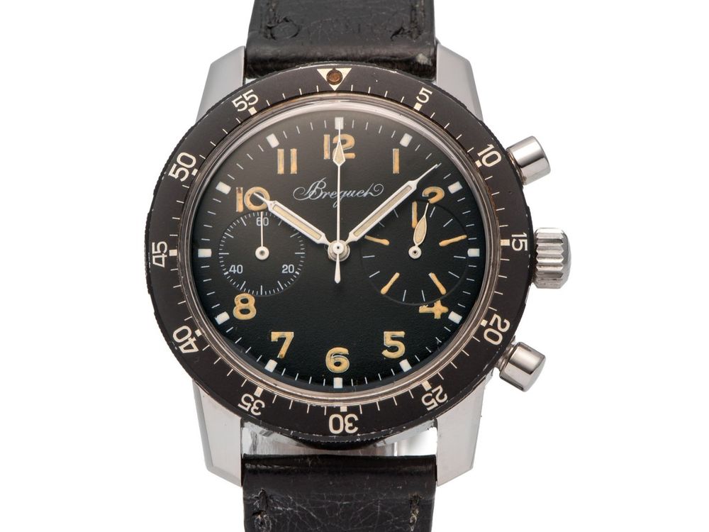 Breguet Type XX XXI XXII Chronograph ca 1978 Patina Dial