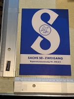 buch, heft, sachs 50 zweigang, reparaturanleitung, 1958?