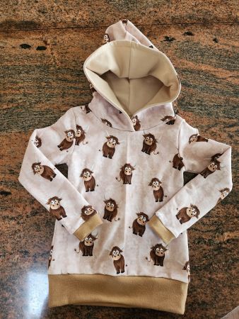 Hoodie mit Kaputze handmade Gr. 86