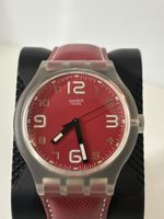Montre Swatch rouge occa, style estival, 45.9mm, fonctionne 
