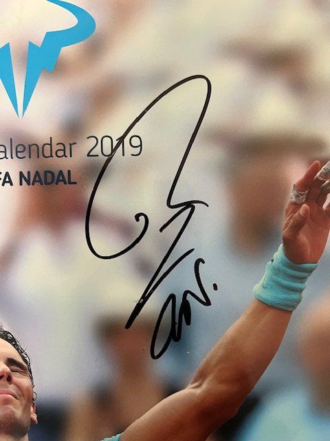 Autografi: Calendario Rafa Nadal 2019 Autografato – Usato da S. Pietro venduto da SORETOLO 1