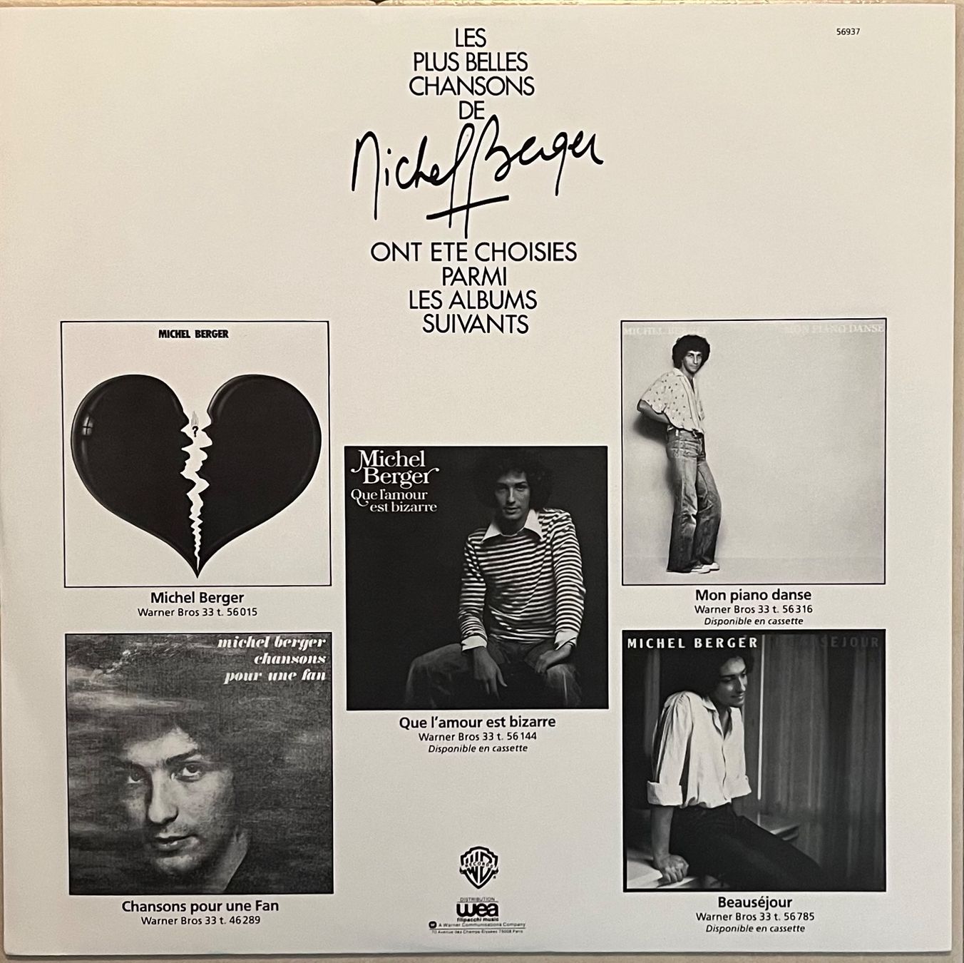 Vinyles: MICHEL BERGER - LES PLUS BELLES CHANSONS - 33 Tours – D'occasion à Bussigny par vinyl-pas-cher 4