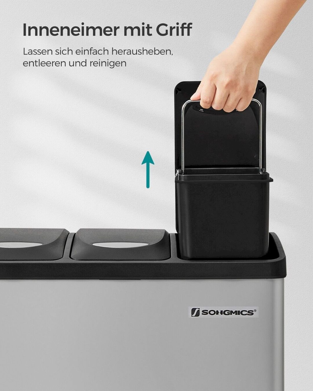Sonstiges für Haushalt & Wohnen: SONGMICS Mülltrennsystem 3 x 8 Liter – Neu und originalverpackt aus Bottighofen von zaap 4