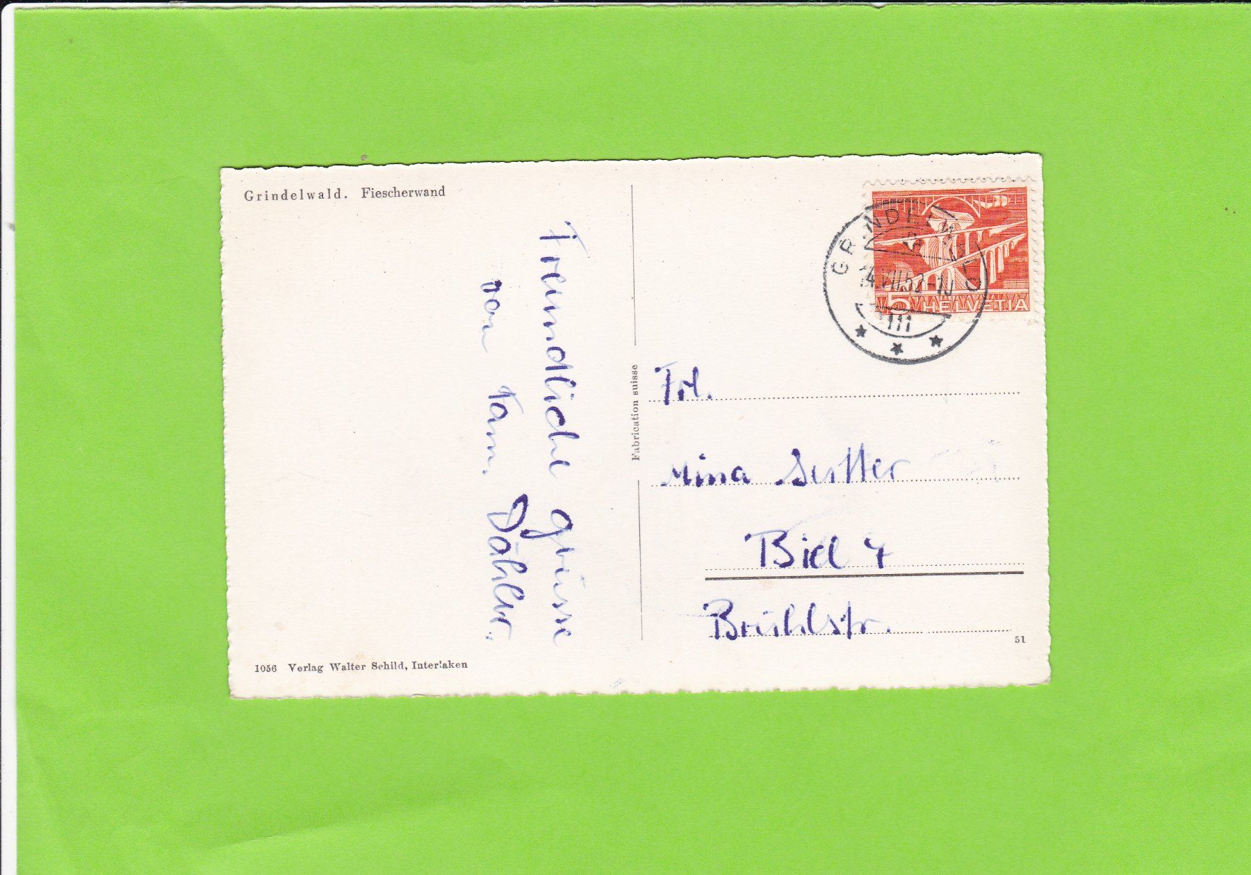 Cartoline postali: Grindelwald-Fiescherwand – Usato da St. Peterzell venduto da neckertal 1