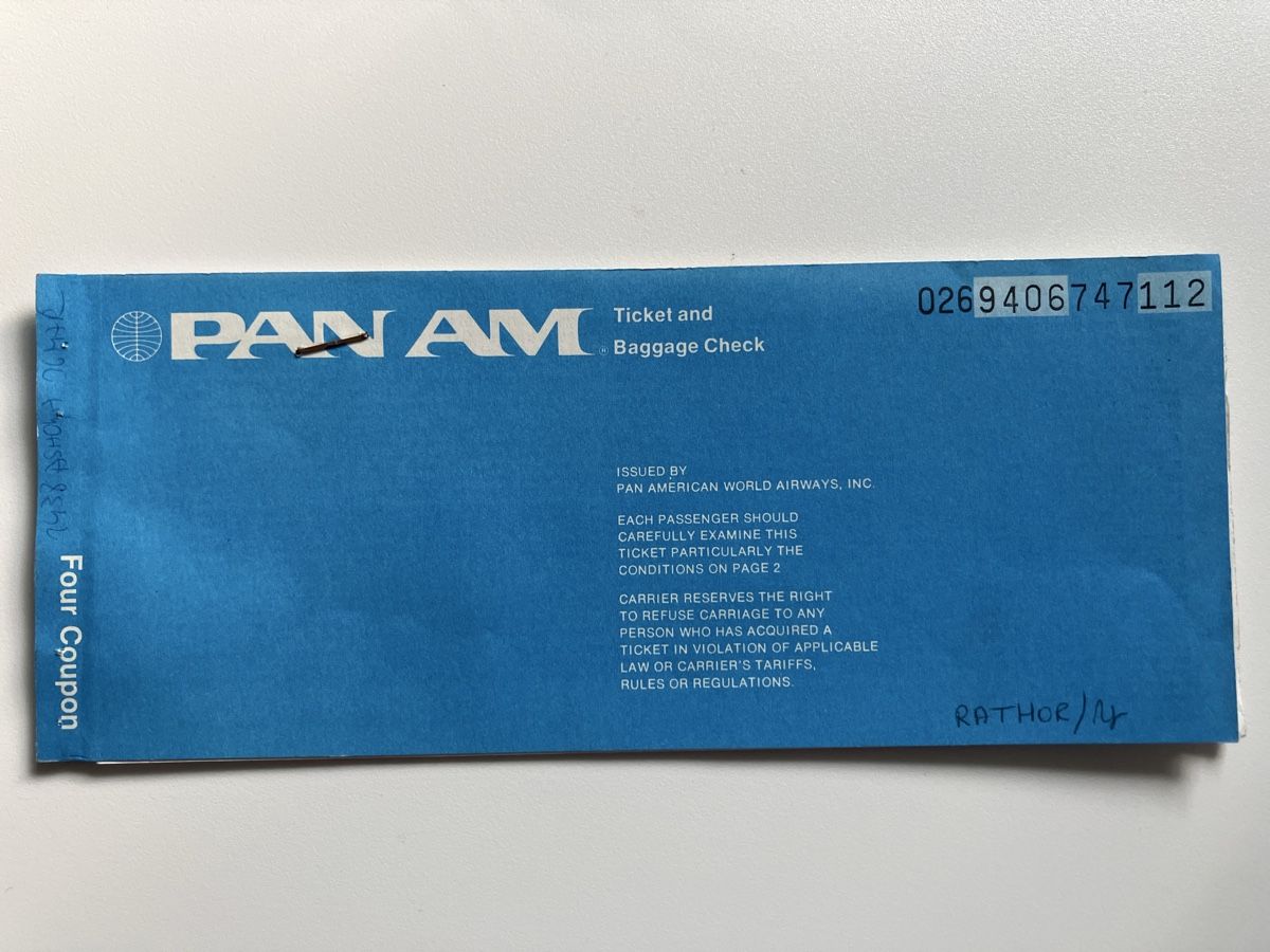 Biglietti: PanAm Passenger ticket 1987 – Usato da Zürich venduto da Classic_Collection_Zurich