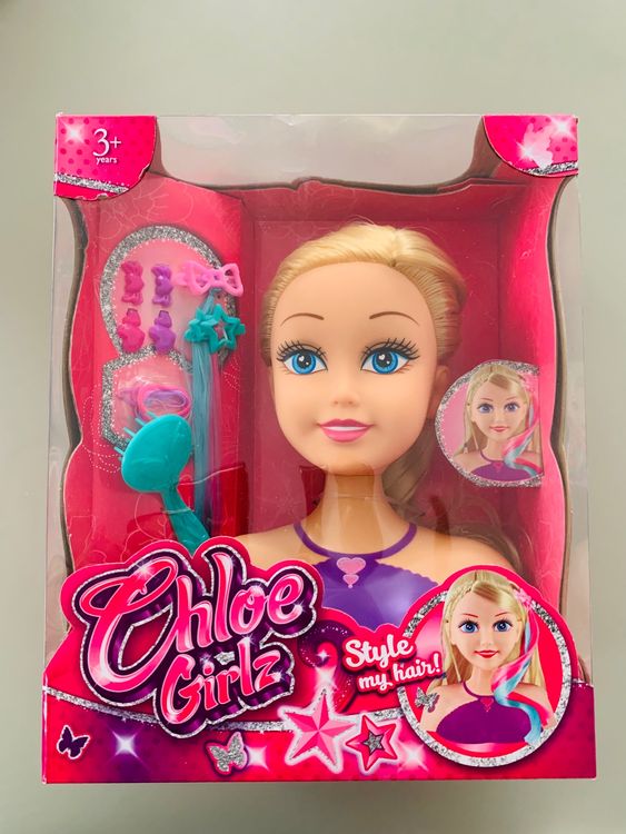 tete a coiffer poupée barbie xxl et accessoires