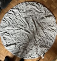 Spielteppich rund, grau mit Punkten, GOTS Zertifiziert