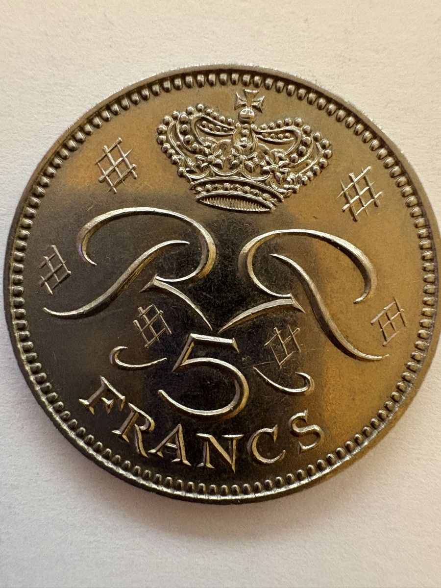 Tutti le monete: 5 Francs 1971 Monaco.  – Usato da Murten venduto da Tzaugg 1