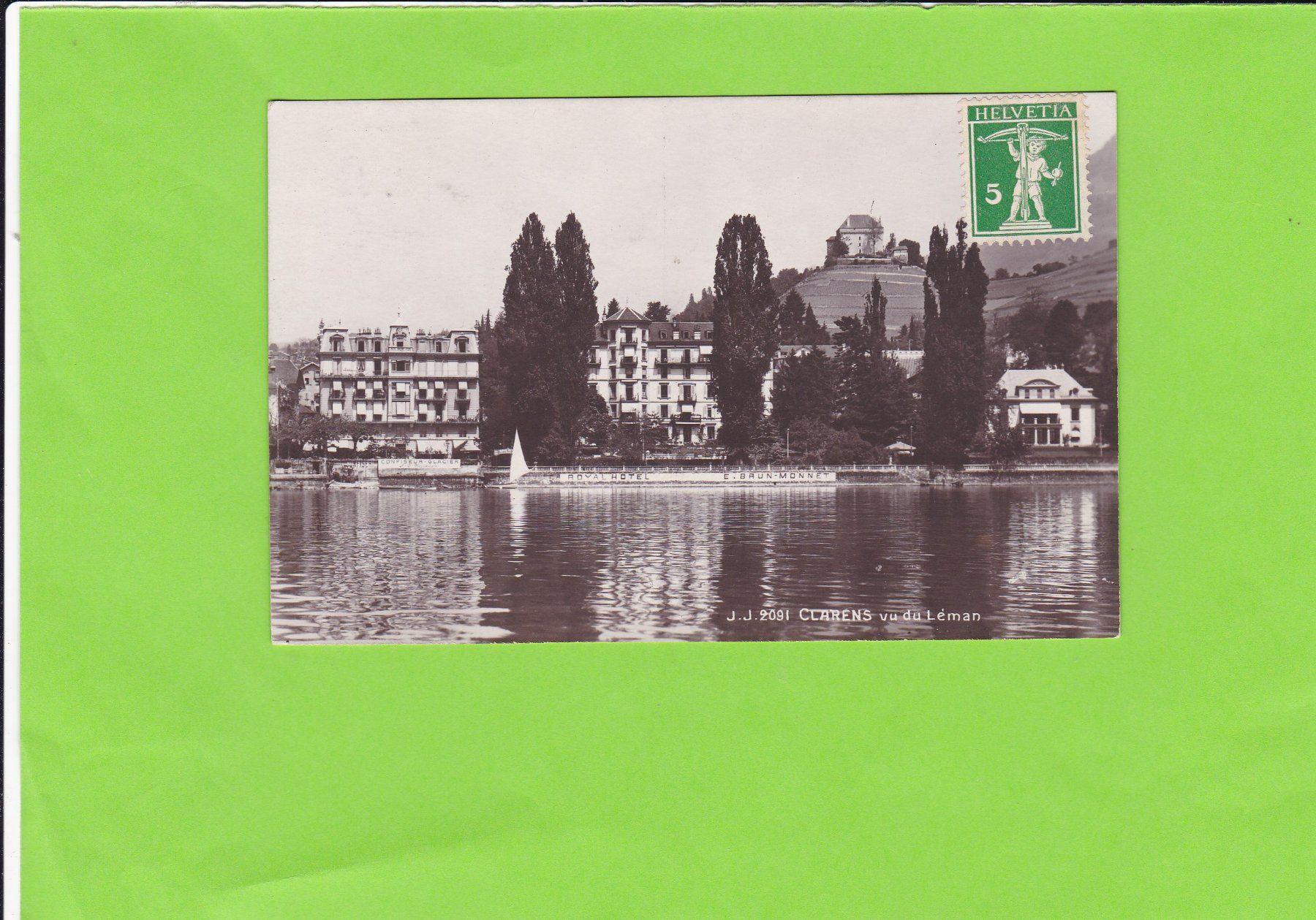 Cartoline postali: Clarens vu du Léman – Usato da St. Peterzell venduto da neckertal