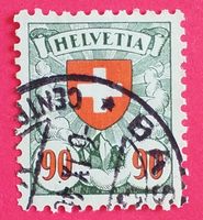 3283B) 163y, Wappenmuster Kreidenpapier sauber ⊙ Kt. 50.-