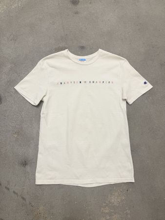 T-shirt Champion blanc avec logo brodé taille M