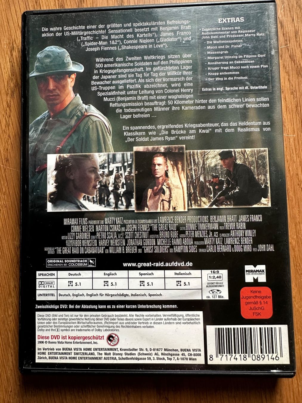 Tutti i DVDs: The Great Raid, Tag der Befreiung DVD – Usato da Benken ZH venduto da Audi-erich 1