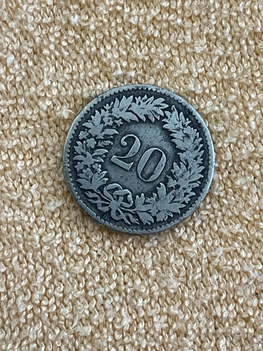 Tutti le monete: Pièce 20 centimes Helvétia 1850  – Usato da Worben venduto da benit.drn 1