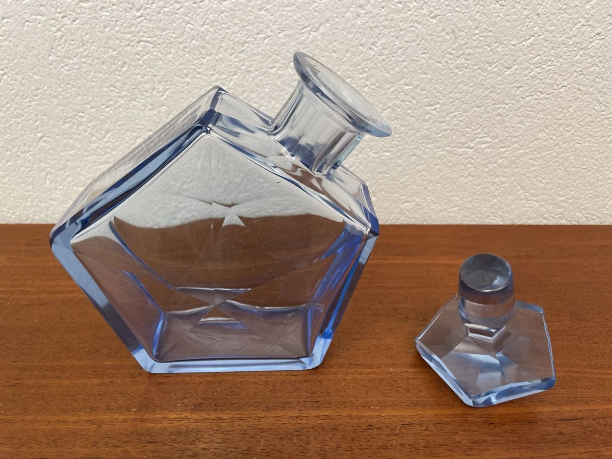 Caraffe: Vintage Glaskaraffe facettiert edle Karaffe Whiskeyflasche – Usato da Zürich venduto da Vintagewiesel 6
