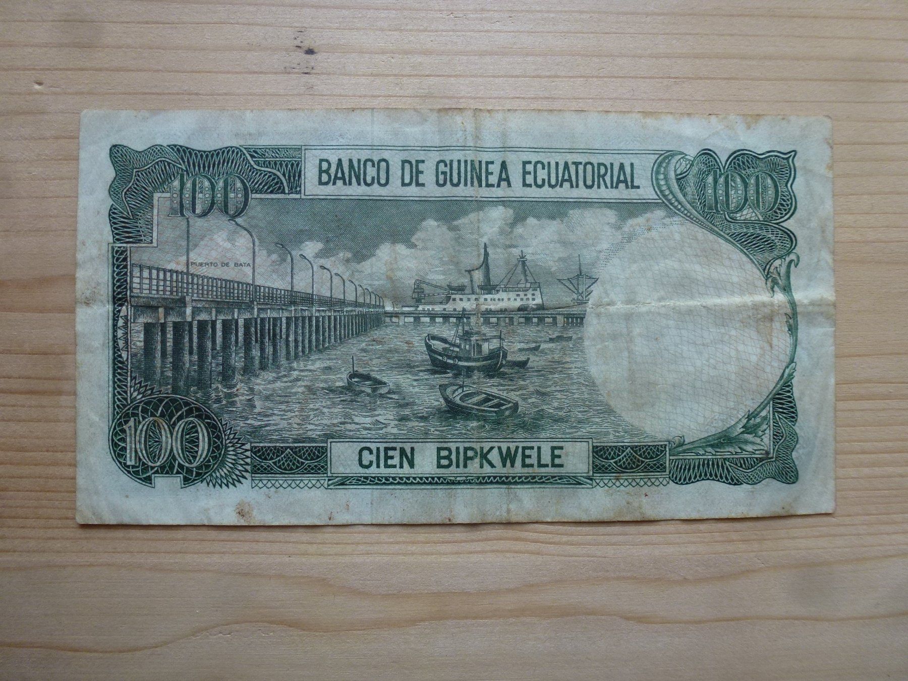 Billets de banque: Guinea Ecuatorial ++ 100 Bipkwele 1979 – D'occasion à Walkringen par Casablanca777 1
