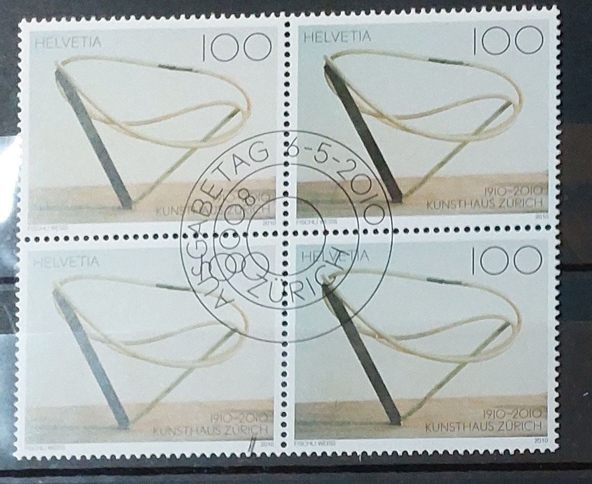 Tutti i francobolli: B1355 - Kunsthaus ZH B4 obl. 1er j. – Usato da Trélex venduto da Phil_Albert