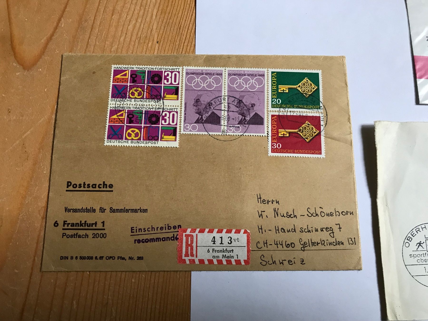 Tutti i francobolli: briefmarken 3 briefe deutschland 1968 – Usato da liestal venduto da makai05 1
