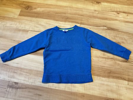Kids Pullover, Skateboard, 110, blau, Junge