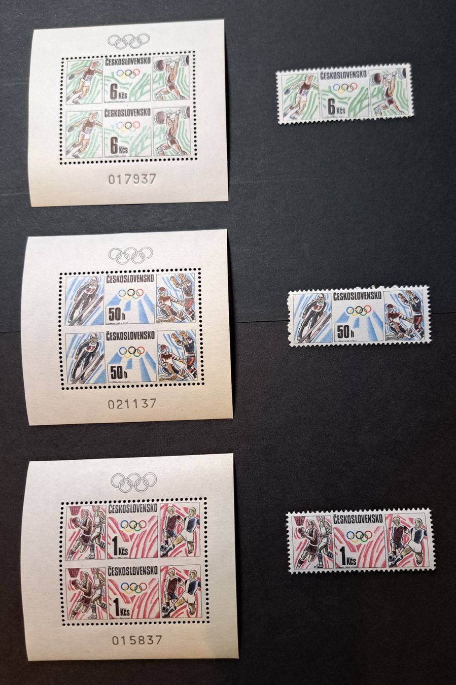 Alle Briefmarken: Tschechslowakei Olympiade Blocks 1988 postfrisch – Neu (gemäss Beschreibung) aus Unterägeri von PhilatelieStudiger