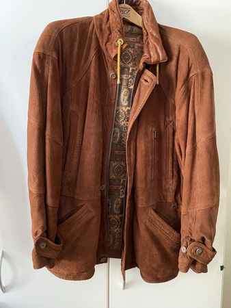 Herren Wildlederjacke Asgard Gr. 52 Lamm Nubuk