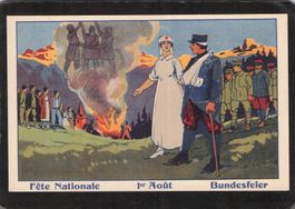 Bundesfeierkarte Mitläufer 1916