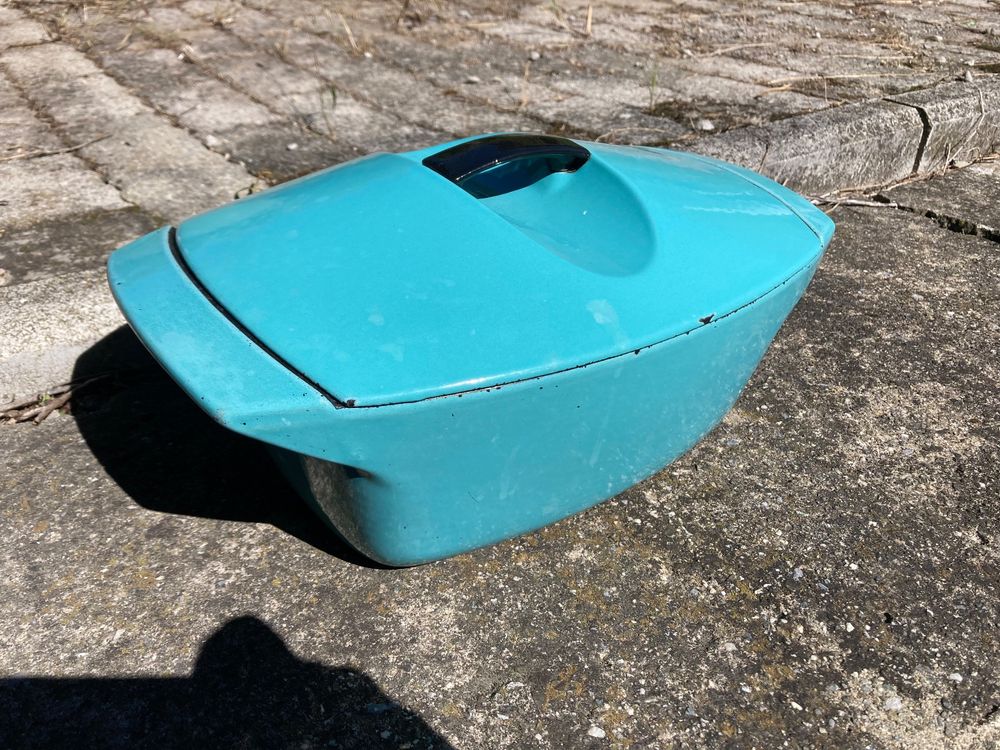Marmite En Fonte Le Creuset Ancienne (design Raymond Loewy) 3.5 L, Pour Gaz, Vintage