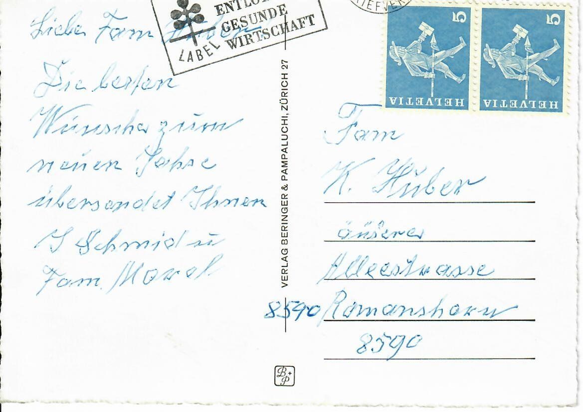 Ansichtskarten: Zürich – Gebraucht aus Hochdorf von Ziegel-16 1