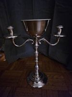 Chandelier, métal argenté.
