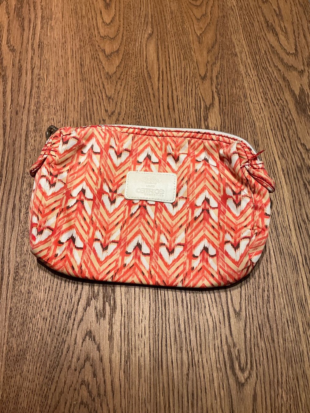 Kosmetikkoffer: Cooles Necessaire  orange gemustert – Gebraucht aus Würenlos von Tina48 1