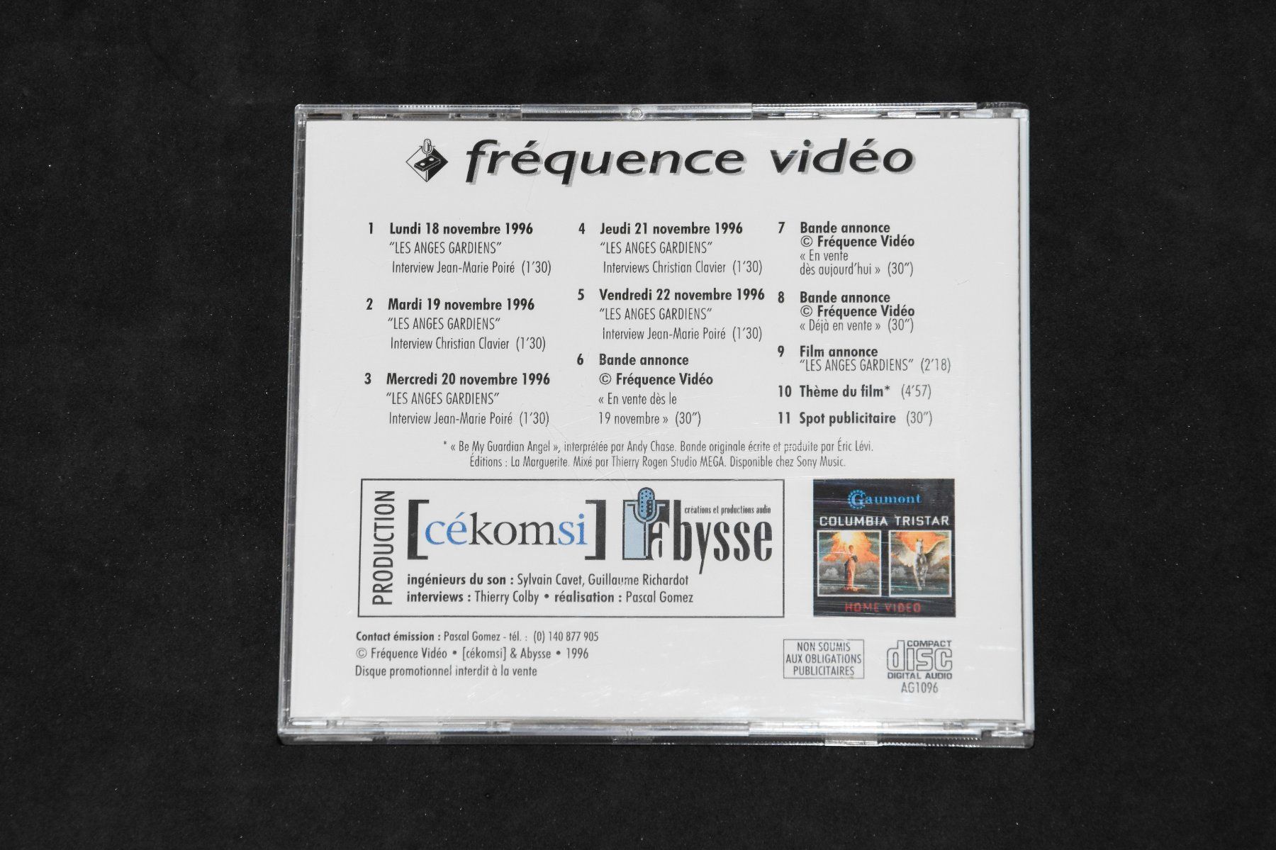 CD: CD "Les Anges Gardiens" (Clavier - Depardieu) – Usato da Belmont-sur-Yverdon venduto da ag97 2
