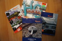 Roco 92/93 + 95/96 + 07/08 + 2010; 4 Kataloge & 11 Prospekte