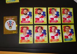 🇭🇷 9x Panini Team Kroatien - CRO 1,3,4,6-9,12,18