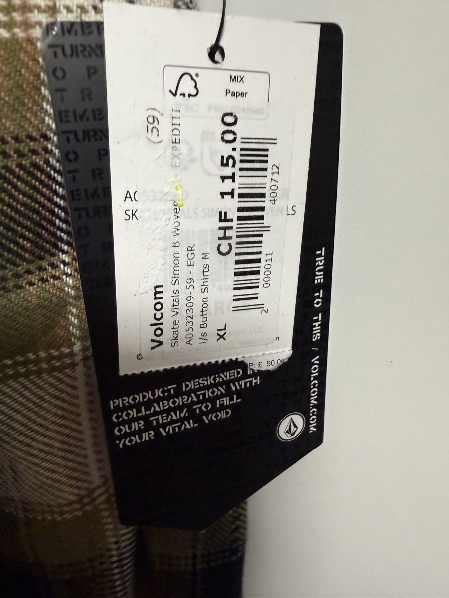 Camicie: Volcom Karohemd Herren Grösse XL mit Etikett – Nuovo e nell'imballaggio originale da Haslen AI venduto da sim_5vjd 1