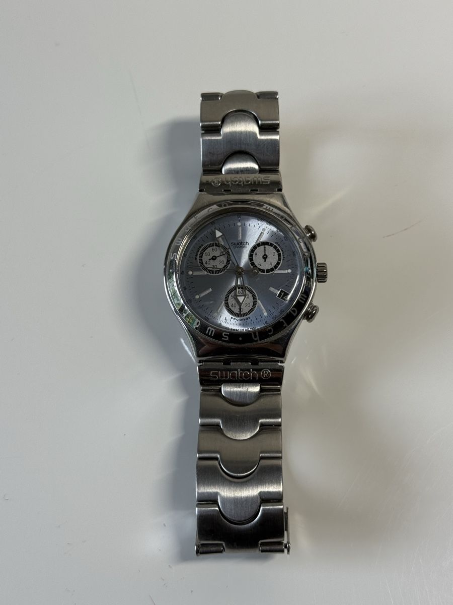 Swatch Uhren: Swatch Irony, Edelstahl Uhr, Chronograph – Gebraucht aus Sargans von foxtrading
