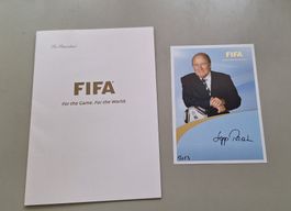 LG/ Original Duo Autogramm und Neujahrskarte Blatter 2013 3D
