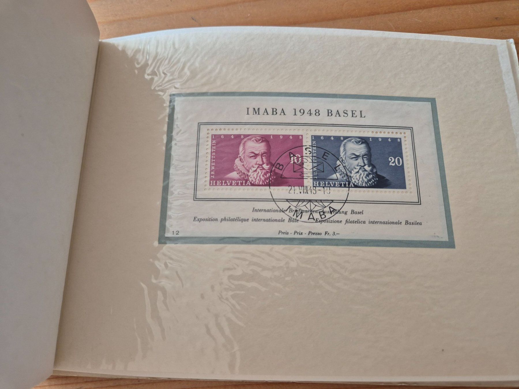 Tutti i francobolli: CH-Block IMABA 1948 Zustand gemäss Bilder – Usato da Oberuzwil venduto da ceeg7 5