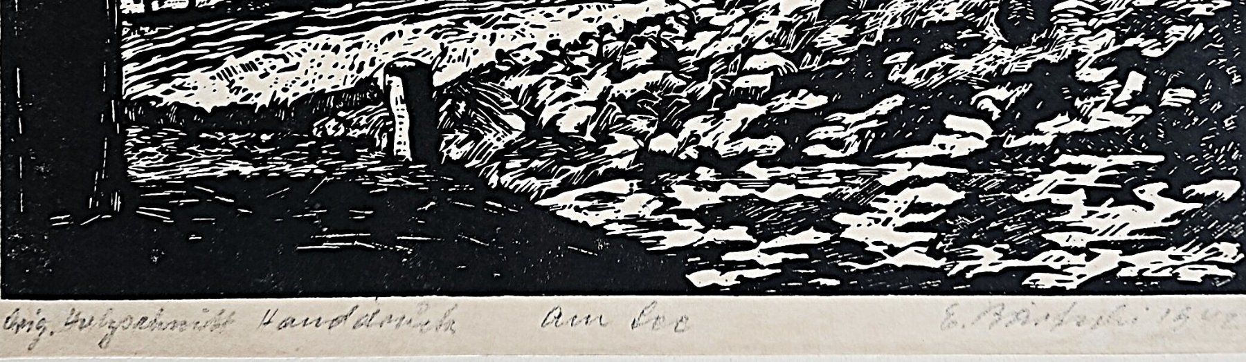 Xilografie: E. Bärtschi - Holzschnitt – Usato da Elgg venduto da cuendetkunst 1