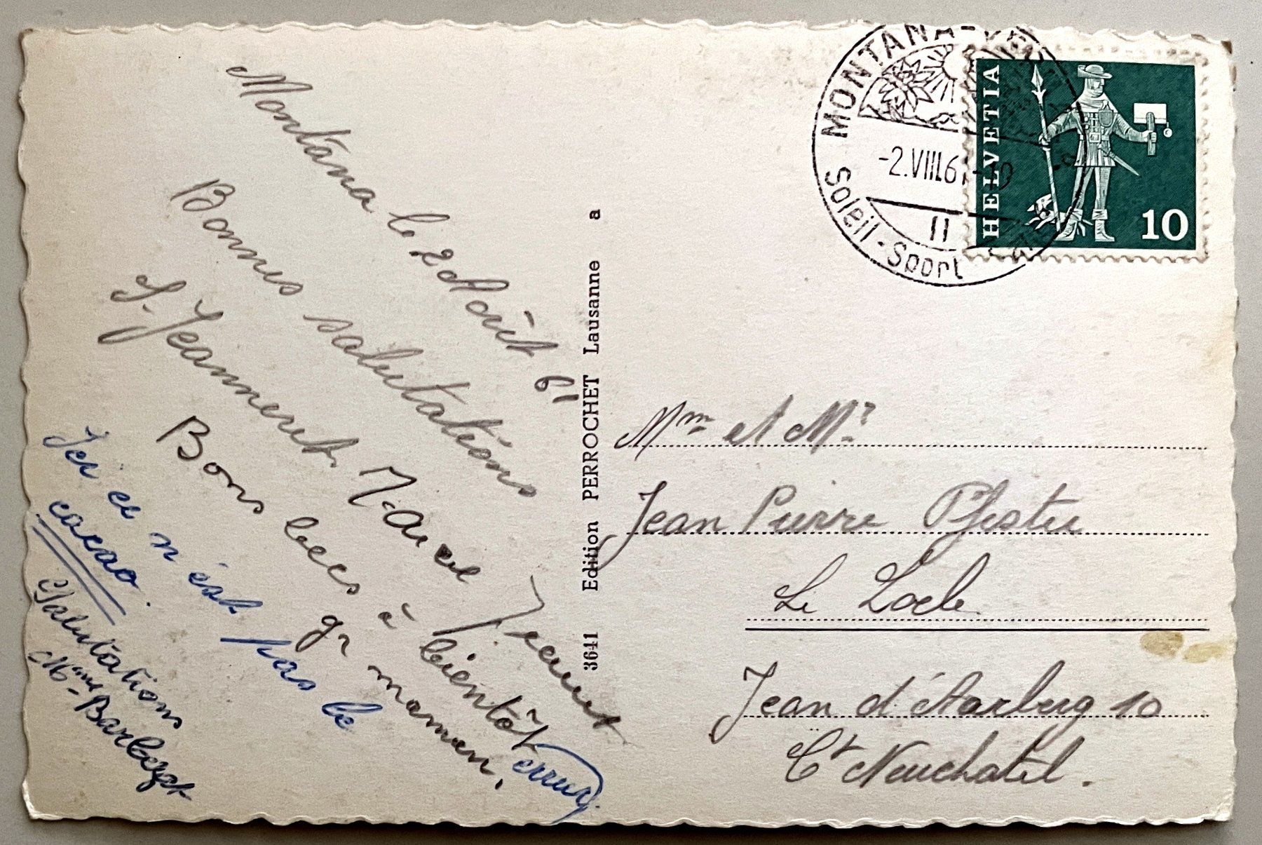 Cartoline postali: Montana – Usato da Savagnier venduto da Ne2065 1
