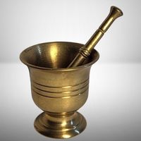 ✨Antiker Messing Mörser & Stössel🏺Vintage Apotheker Deko ✨