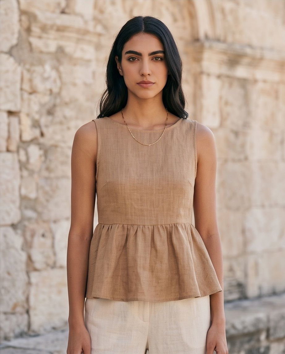 S.Oliver Top: S.Oliver top camel - neuf - taille 36 – Nuovo e nell'imballaggio originale da Vuisternens-Romont venduto da gol_xp6p