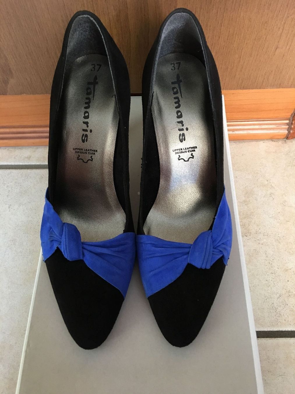 Scarpe da donna: Pumps, schwarz-blau, Leder,37 – Nuovo (secondo la descrizione) da Cugnasco venduto da isolaverde 2