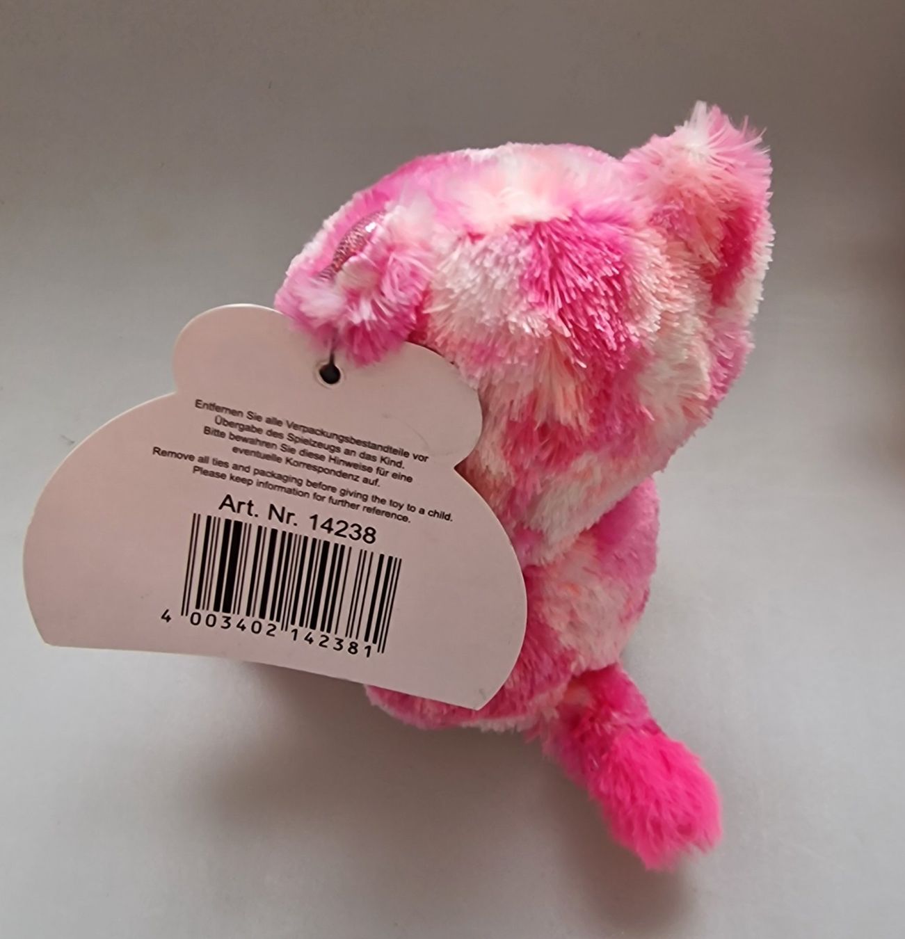 Giocattoli: Plüsch Glitzer Katze Pink Weiss Neu – Nuovo e nell'imballaggio originale da Oberuzwil venduto da aseinkaufswelt 1